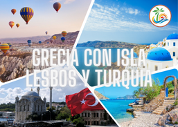 Grecia con isla lesbos y turquia